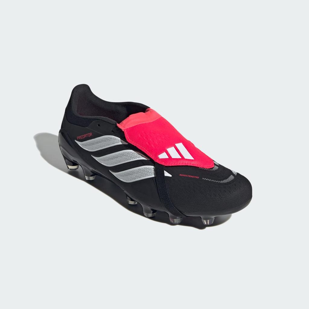 adidas PREDATOR PRO Fold-Over Tongue Hard Ground Football Boots KI8756 Unisex Performance Sports Shoes Core Black / Cloud White / Lucid Red