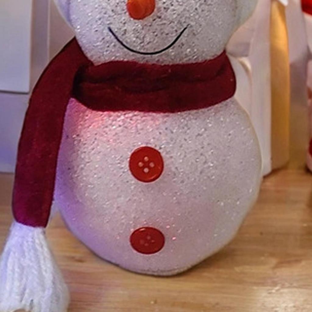Christmas Snowman Decorations Indoor Holiday Decoration With LED Light Rustic Festive Doll For Home Office Bedroom Bookshelf