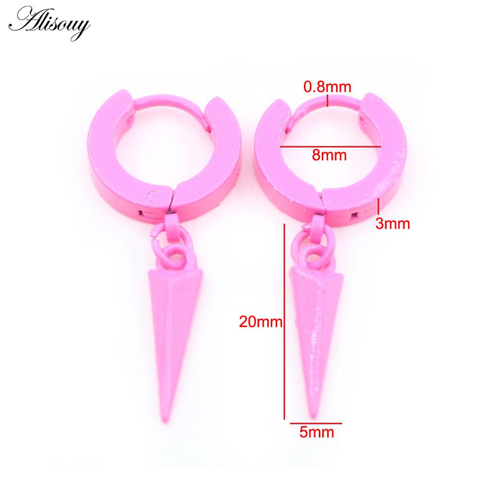 

Alisouy 2PC Spike Cone Mushroom Game Handle High Health Подвеска Нержавеющая сталь Круглые серьги-кольца Huggie Hoop Украшения для пирсинга