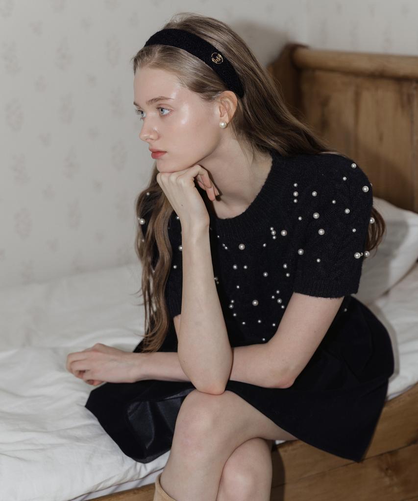 Lautrede Min Tweed Logo Headband