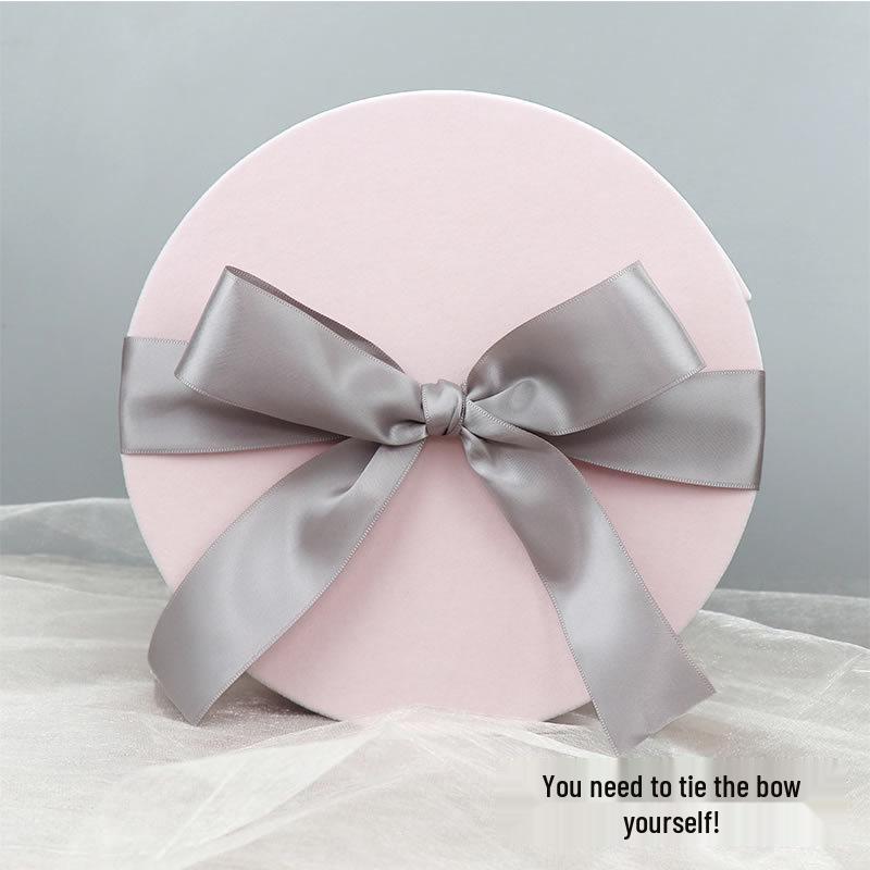 Runde Plüsch-Geschenkbox für Hochzeiten, Geburtstage, Zeremonien und Jubiläen.