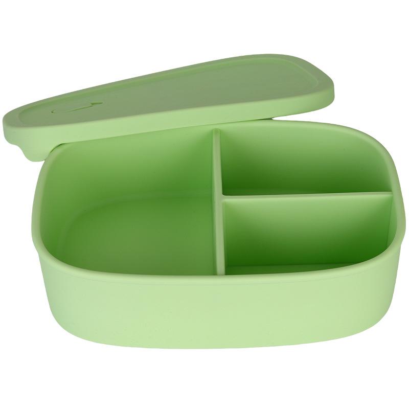 Customizable Silicone Lunch Box with Multiple Capacities, Microwave & Fridge Safe, Perfect for Office Workers & Students