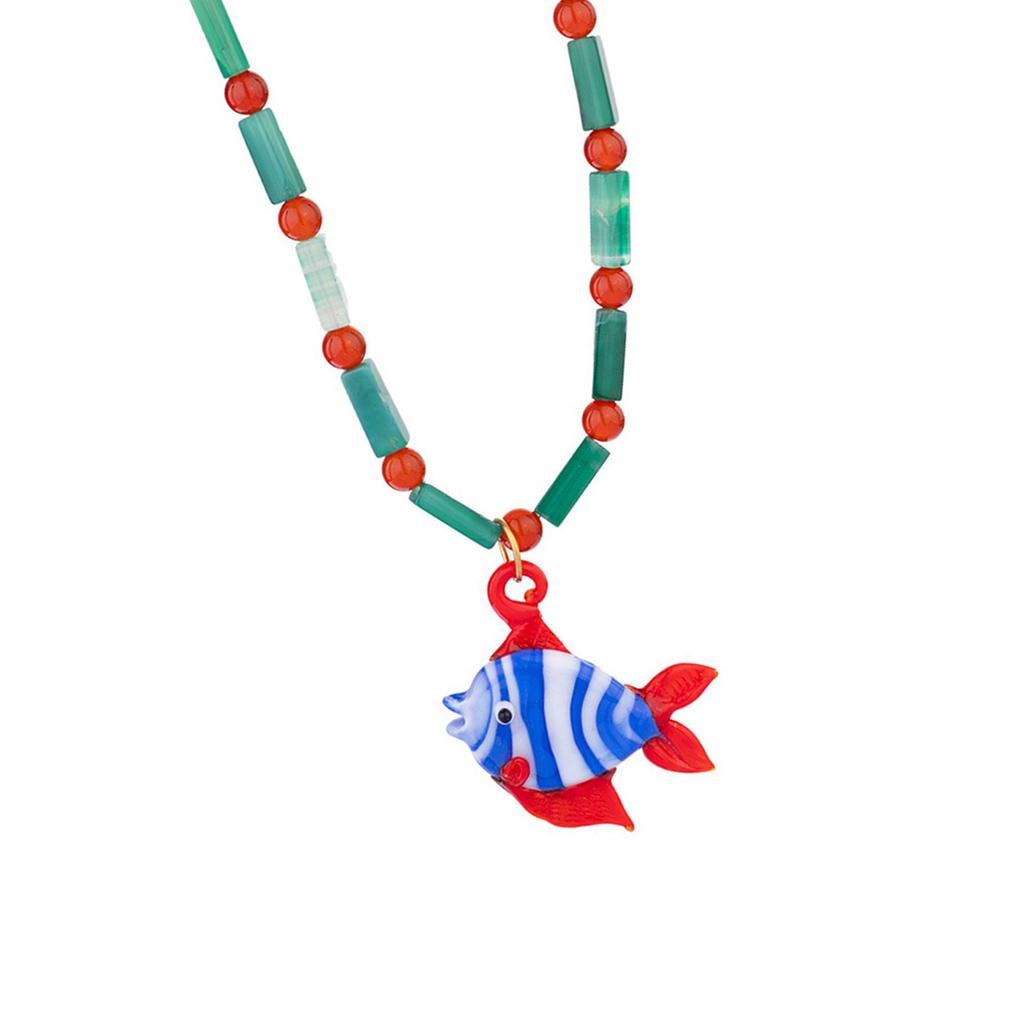 Multifuntional Fish Necklace Adjustable Chain Necklace Elegant Pendant Necklace Alloy Texture Suitable for Everyday