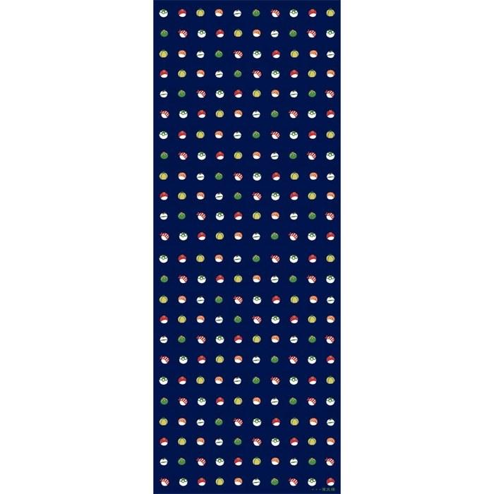 Hamawen Tenugui Temari Sushi Navy Approximately 34cm x 90cm
