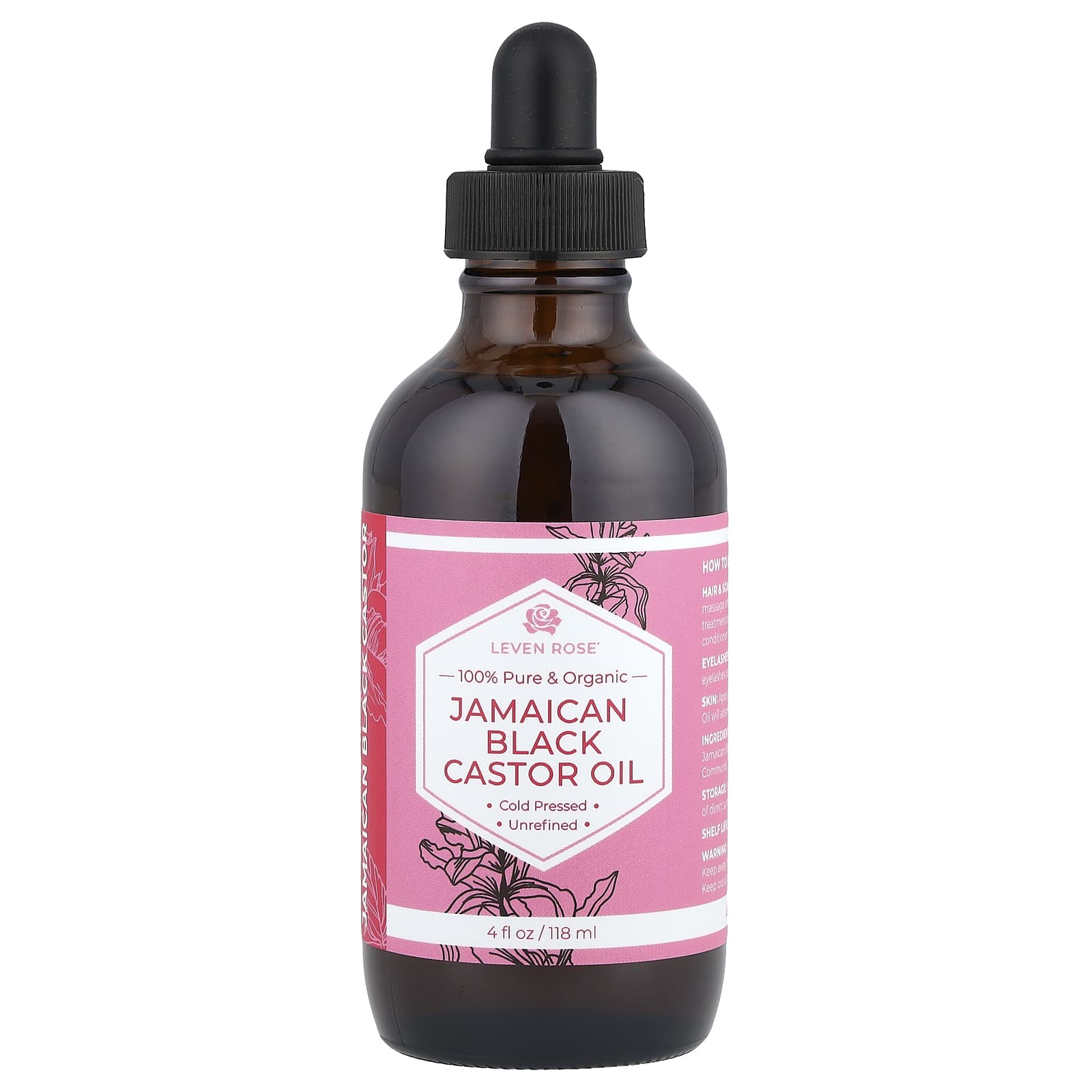 

100% Pure & Organic Jamaican Black Castor Oil, 118Ml(4Fl Oz)