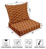 Vargottam Printed Outdoor Deep  Seat  Patio  Cushions Set 2pcs Seat Set All Weather Replacement