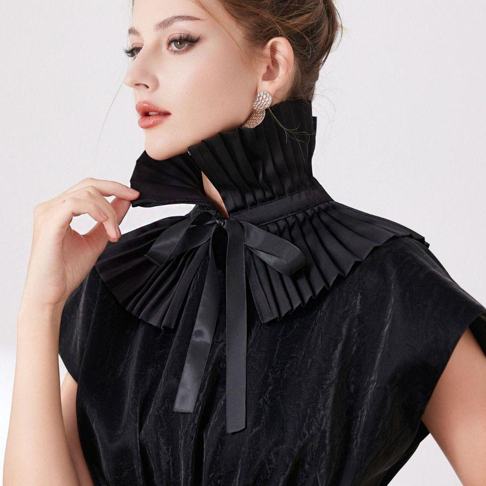 Detachable Lace Collar Vintage Elizabethan Neck Ruff Cameo Ruffled Collar  Historical Reenactment