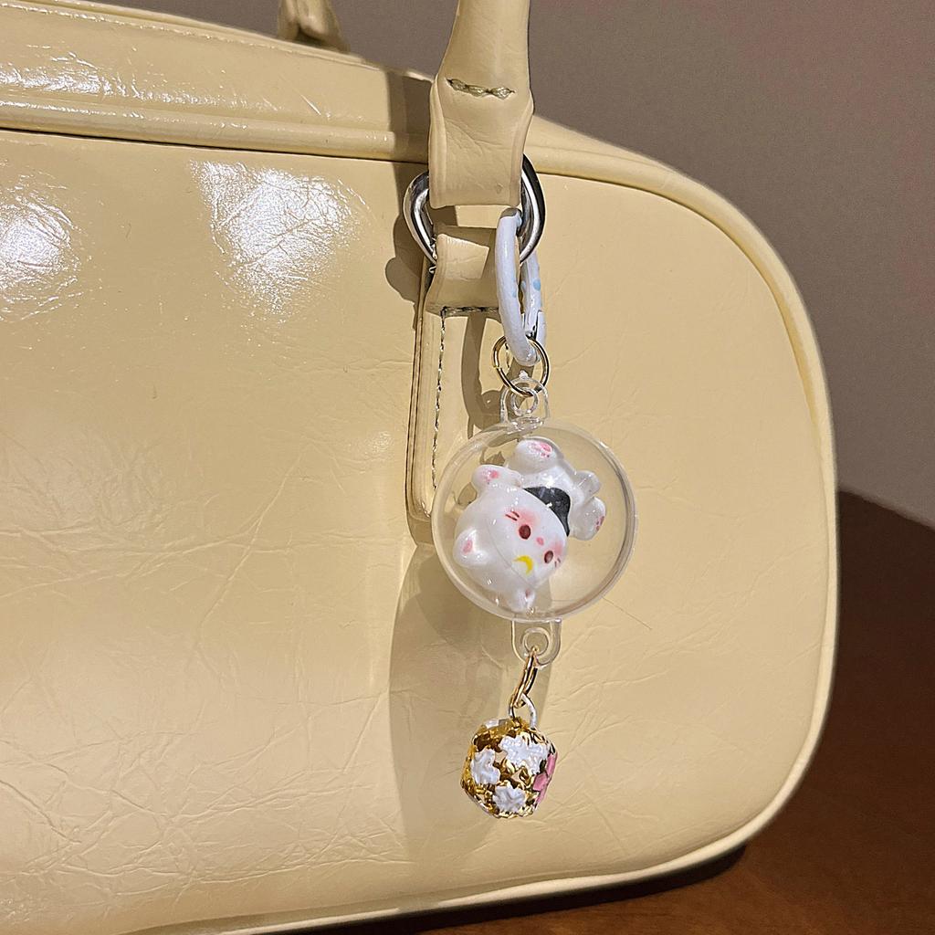1/5pcs Fashion Cartoon Small Cat Cute Keychain Phone Chain Resin Keyring Bag Pendant Couple Key Chains Gifts Women for Jewelry