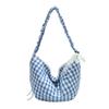 Plaid Crossbody Bag Half Moon Handbags Fashion Hobos Shoulder Bag  Women