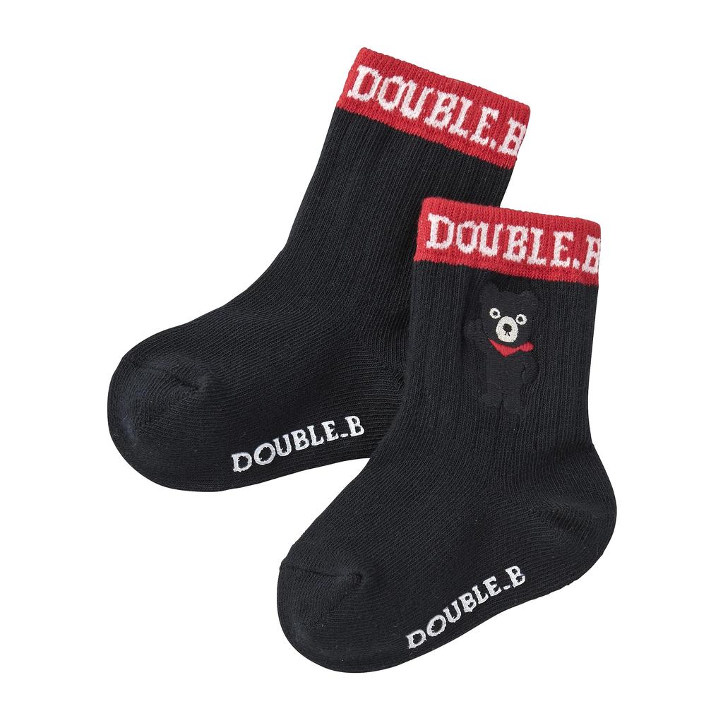 MIKI HOUSE Double B Baby Socks with Logo and Bear Made in for Boys and Baby Suitable for Preschool and School Sizes Design, Japan, Girls, Clothes,