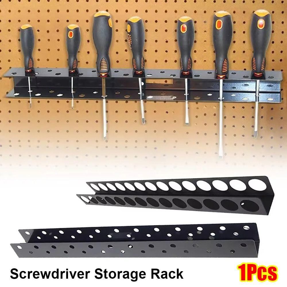 1Pcs Wall Mount Screwdriver Storage Rack Heavy Duty Pliers Organizer Holder  Hardware Tool Organizer