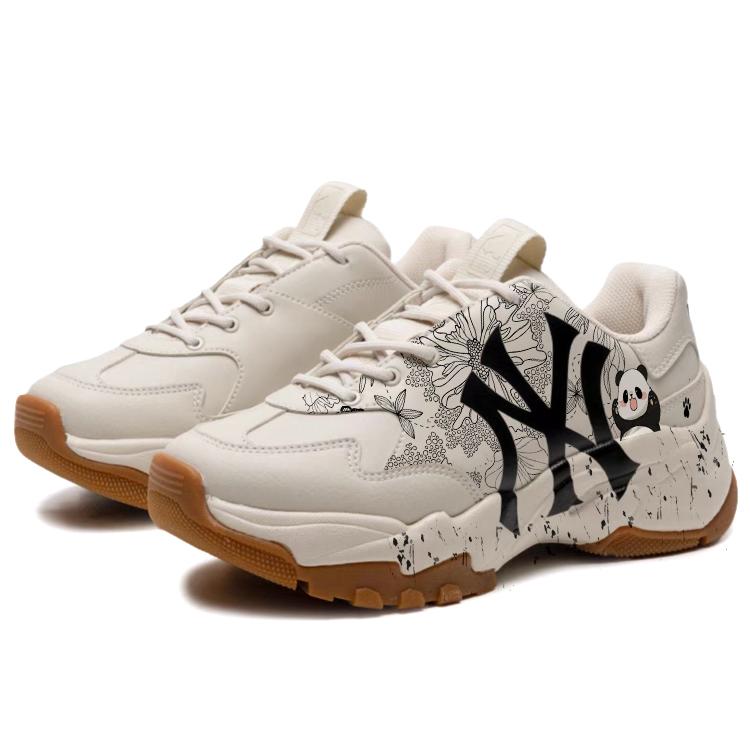 MLB Big Ball Chunky Sneakers Unisex Low top White/Brown 3ASHC104N-50BGL(Team56-)