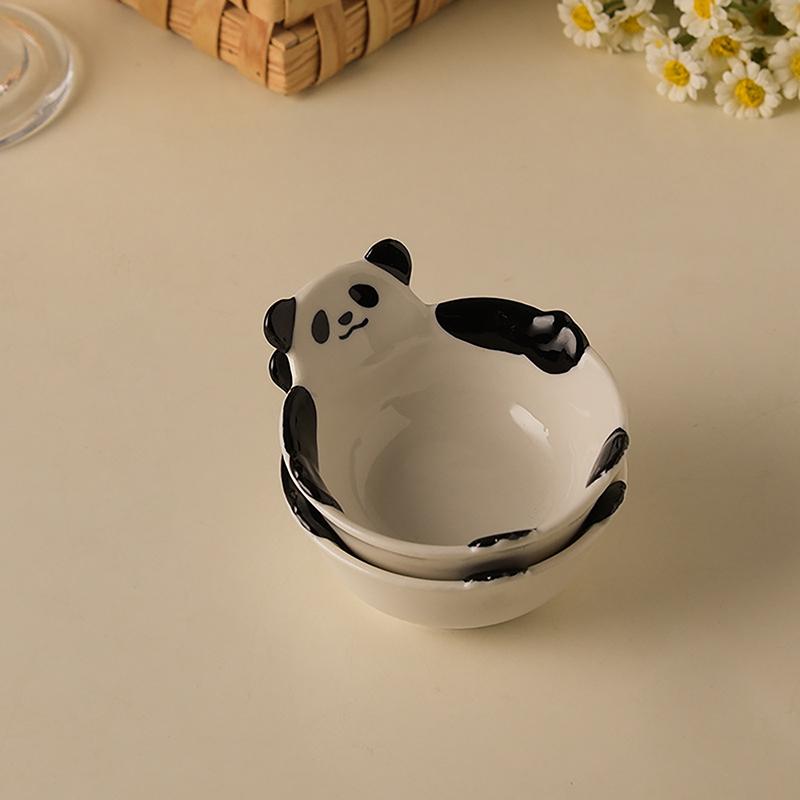 Creative Cute Panda Seasoning Dish Household Kitchen Cartoon Dipping Sauce Dish Children Tomato Sauce Dipped Snack Dish