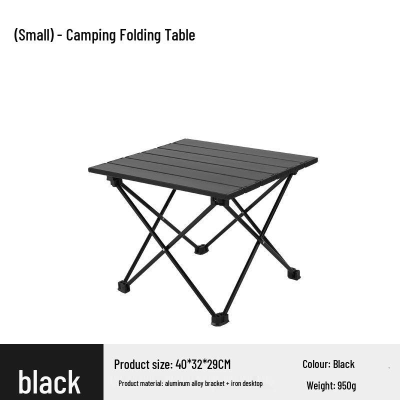 Ultralight Aluminum Folding Camping Table & Chairs - Available In Large, Medium, Small Sizes for Outdoor Picnic and Barbecue.