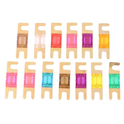 2 Stücke Vergoldete Bolzen Autosicherungen Mini Auto Audio Sicherung 20A 30A 40A 50A 60A 70A 80A 100A 120A 125A 150A 175A 200A 32V Auto Sicherung