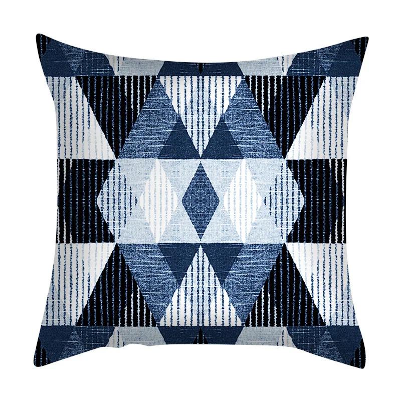 Living Room Bedroom Car Sofa Cushion Wholesale Geometric Abstract Peach Skin Pillowcase