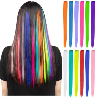 Seamless Single Clip Color Hair Extension: Chemical Fiber Wig for Dyeing and Hanging Ear Style