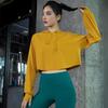 Women's Long Sleeve Hooded Fitness Top - Loose Fit, Sun Protection, Cycling & Yoga Cover-up