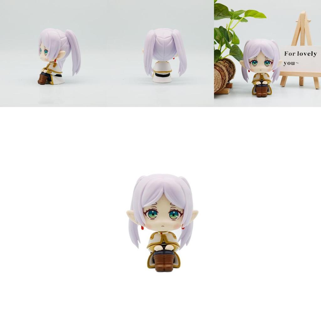 Pvc Sitting Frieren Figurine For Home Office Desktop Decoration