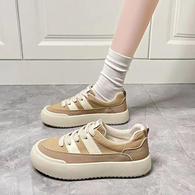 Zapatos de plataforma gruesa con falda para mujer 2024 verano nuevos suela blanda versátiles zapatos de lona para estudiante punta redonda zapatillas retro