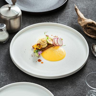 Creative Solid Color Round Matte Ceramic Dinner Plate Home Exquisite Dish Plate Tableware Dinner Cooking Dish Kitchen Utensils