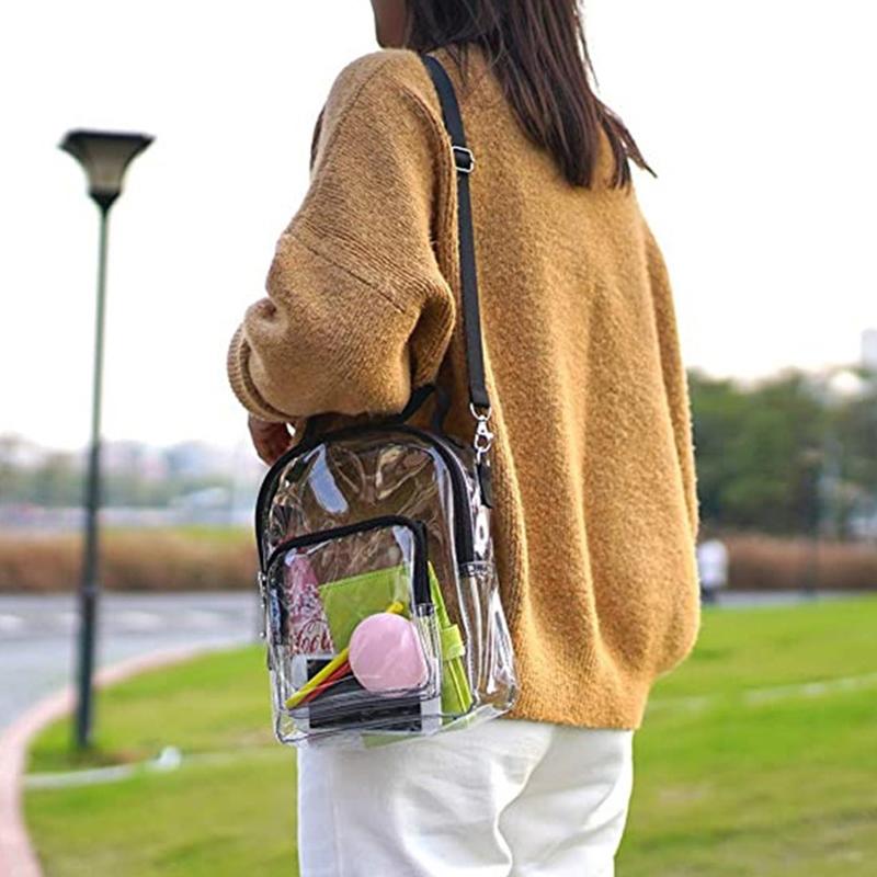 Pvc Transparent Shoulder Bag Fashion Simple Clear Crossbody Bag Chest Bags Outdoor Shopping Traveling Bags For Girl Boy Gifts