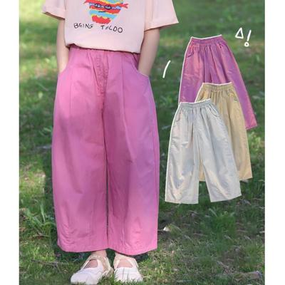 Straight Pants Girls Leg Loose Fit Casual Trousers Summer Wear for Girls Mid-to-Big Children Thin Wide Leg Pants