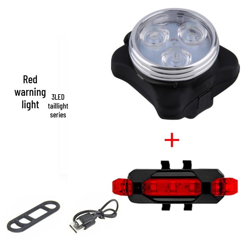 USB Rechargeable Compact Bicycle and Scooter Light - Front, Tail, and Safety Warning Lamp