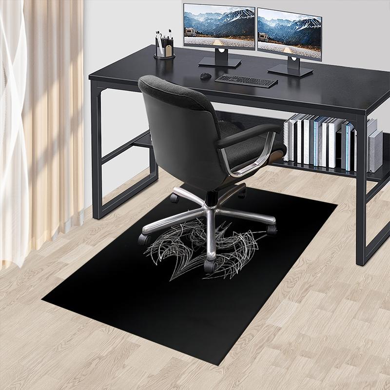 

Bat Symbol,Abstract Art Office Carpet Chair Mats, Home Decor Dormitory Floor Protector With Anti-Skid Backing, Large Area Coverage, Christma 60cm by 90cm