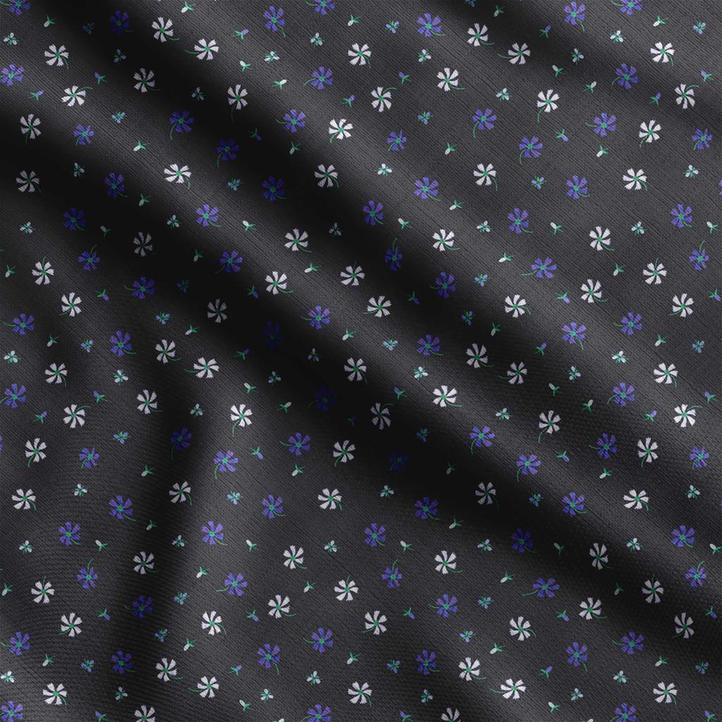 Soimoi Floral Print,  Cotton Cambric, Quilting Fabric Sold by The Yard 42 Inch Wide, Medium Weight Cotton Fabric, Sewing  Supplies,Blue &
