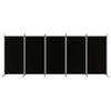 VidaXL Cloison de Séparation 5 Panneaux Séparateur de Pièce Pliable Diviseur Écran d'Intimité Paravent Décoration Salon Noir 350269