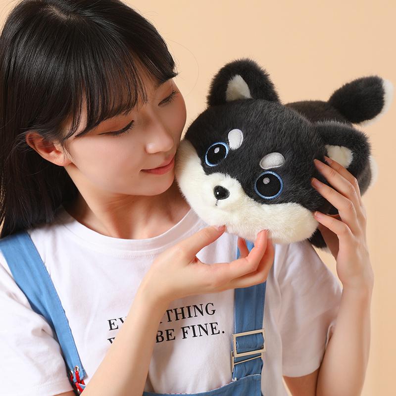 35Cm Lying Cute Dog Puppy Doll Stuffed Shiba Inu Husky Plush Toy Fluffy Appeasing Birthday Present