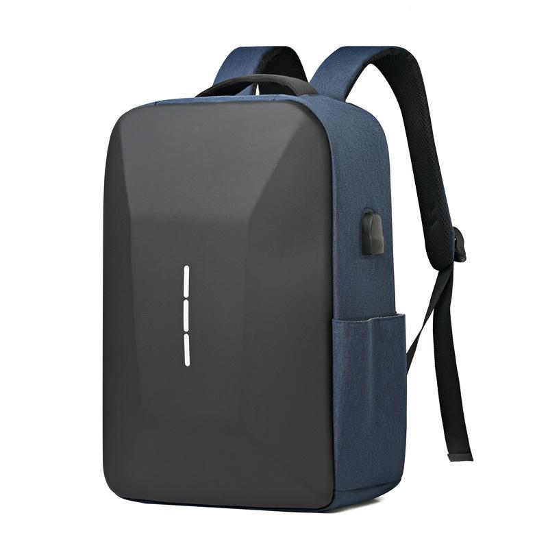Schoolbag Men's Black Multifunctional Computer Bag Hard Case Charging Backpack Large Capacity Leisure Travel Business Backpack