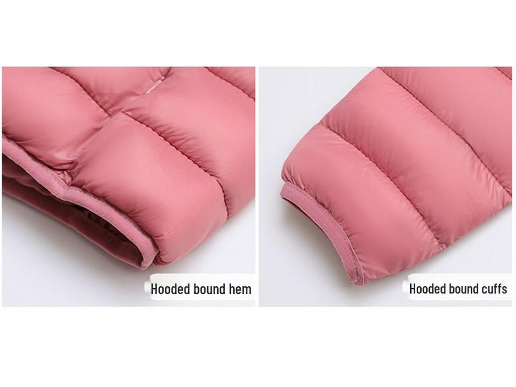 Damen Leichte Baumwoll-Daunenjacke mit Stehkragen - 2024 Koreanischer Stil, Lockere Passform, Kurzes Kapuzendesign für Herbst und Winter.