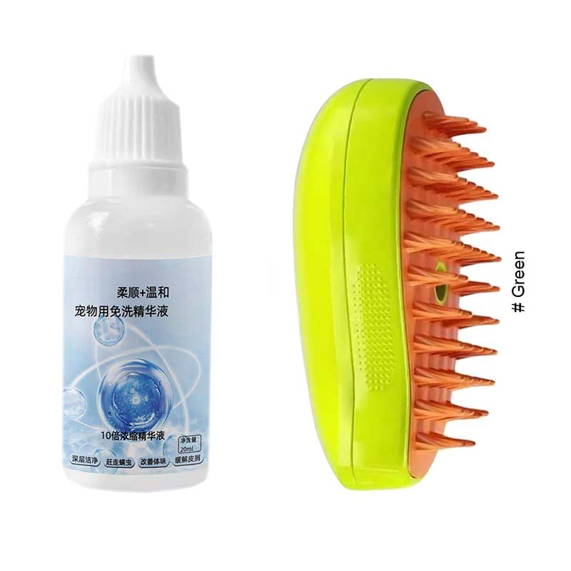 3-in-1 Steam Brush for Cats and Dogs with Essential Cleaner Dog Cat Steamy Brush Steam Brush Electric Sprayer for Massage Pet