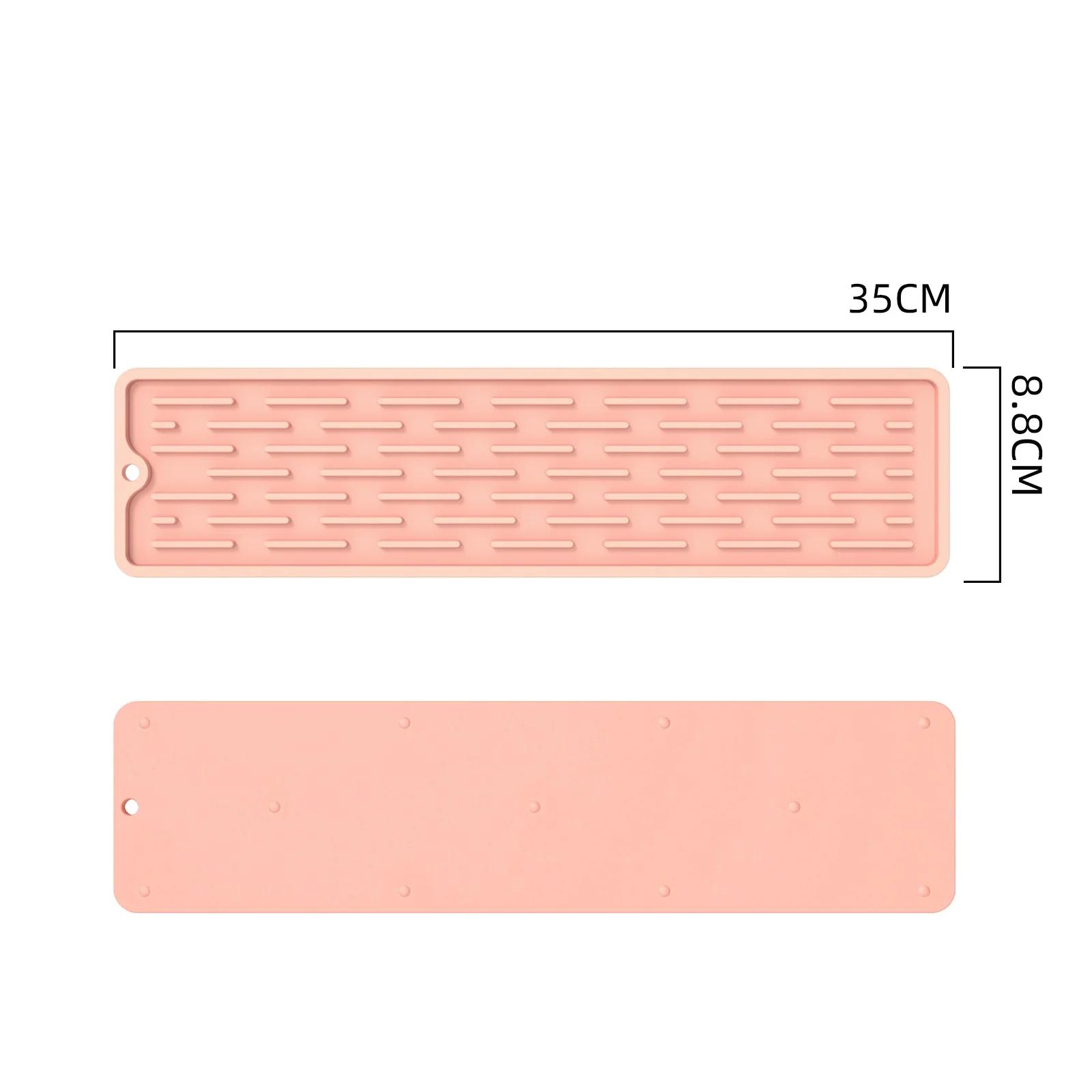 

Силиконовый коврик для крана Водонепроницаемый чистящий коврик для крана Коврики-ловушки для брызг Теплоизоляция Кухонные гаджеты для дома Аксессуары для ванной розовый