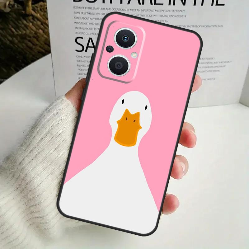Cartoon Funny Goose Phone Case For OPPO Reno 8 7 Lite 8T 11 12 13 14 14F 10 Pro OPPO Find X8 X6 X5 X9 Pro Cover