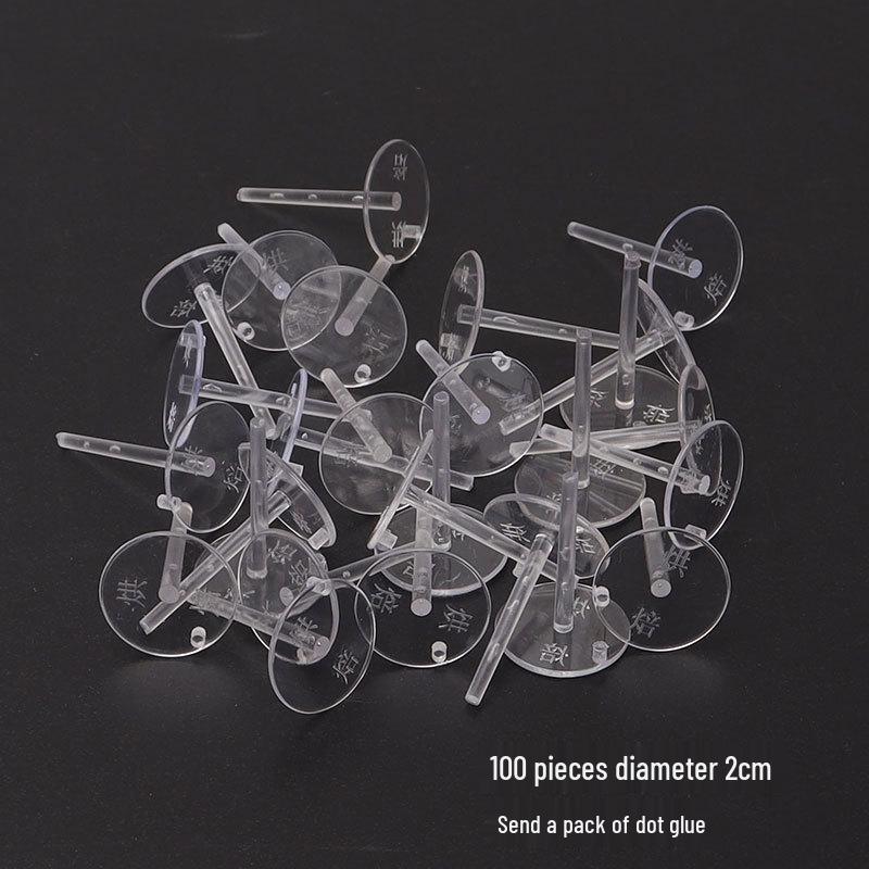 100 Clear Plastic Figurine Stabilizer Inserts for Cake Decorations