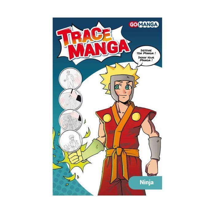Gabarit de dessin - GO MANGA - Ninja - Multicolore - A4 - Plastique souple