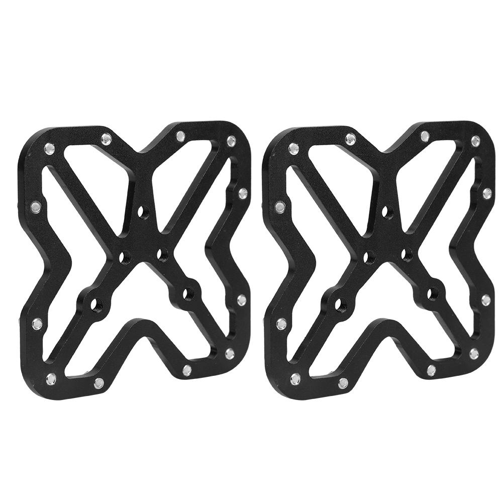 1 Pair  Aluminum Alloy Bike Bicyle Large Clipless Pedal Platform Adapters for SPDBlack