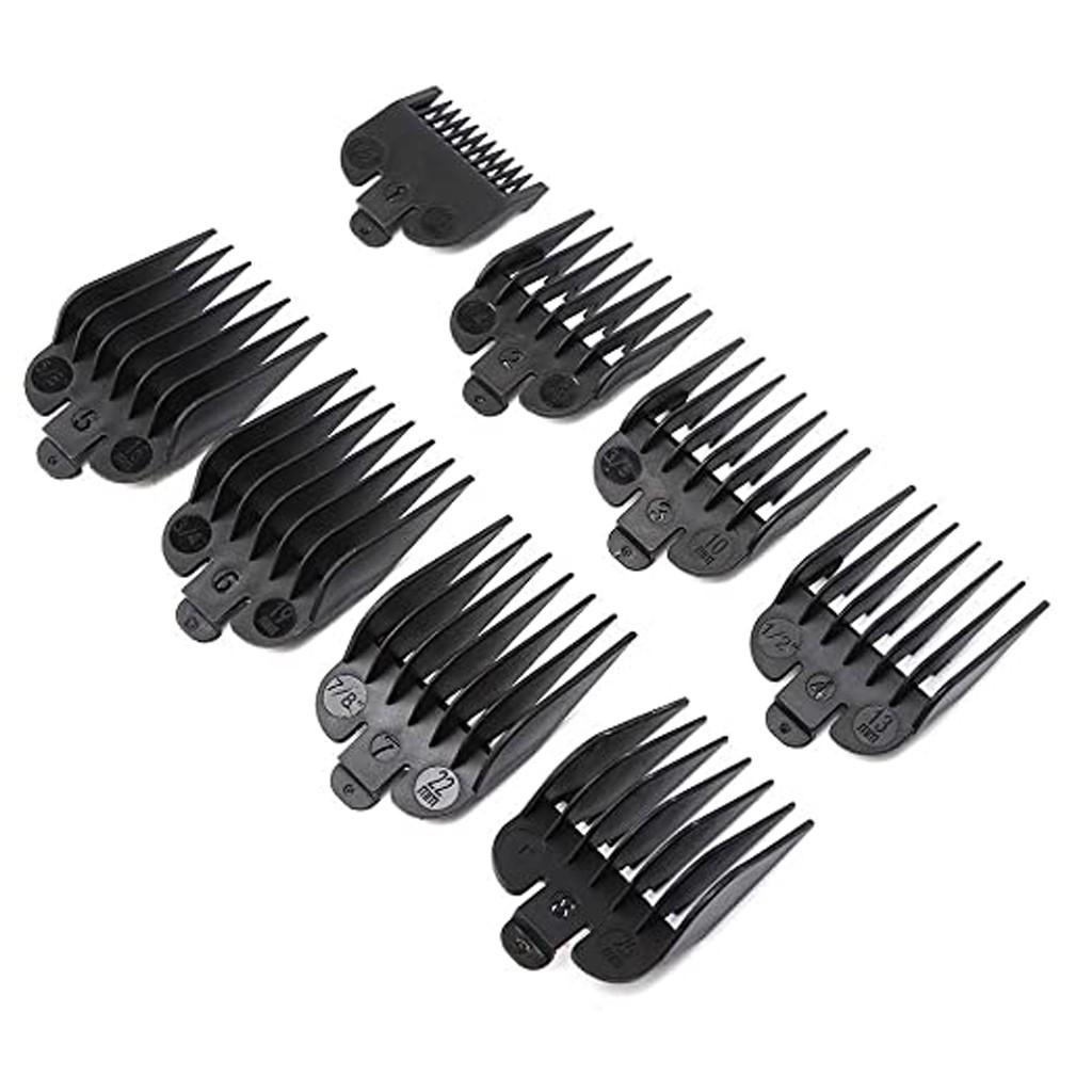 Ensemble de 8 peignes et guides de rechange pour tondeuse à cheveux