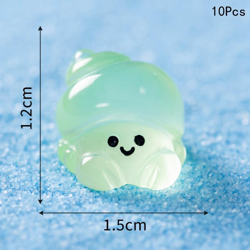 10Pcs Colorful Resin Noctilucent Marine Small Animals Fish Tank Crab Dragon Shrimp Landscape Ornament Aquarium Accessories