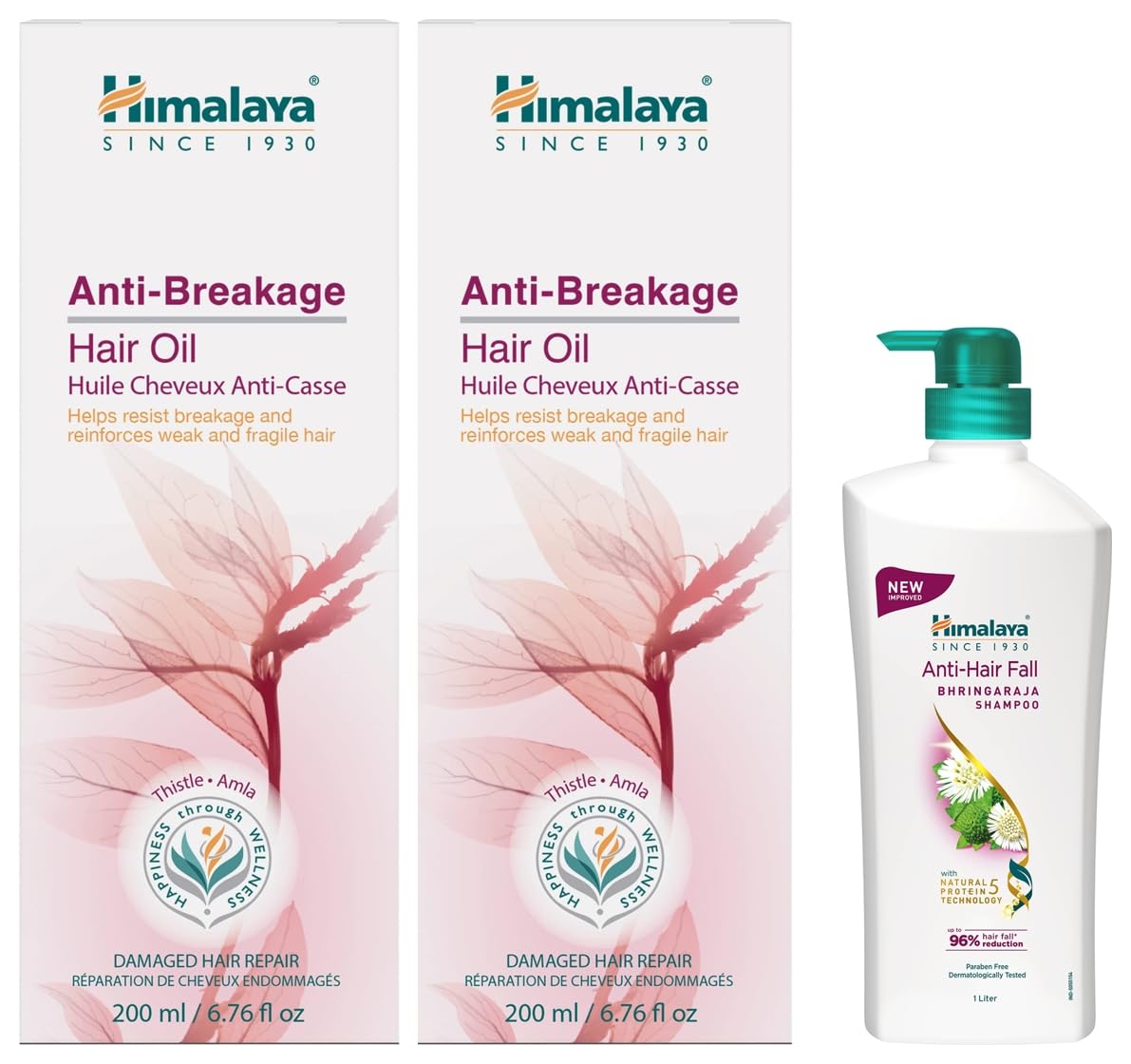 Масло для волос Himalaya Herbals против выпадения волос, 200 мл И Шампунь Himalaya против выпадения волос с Брингараджа, 1000 мл