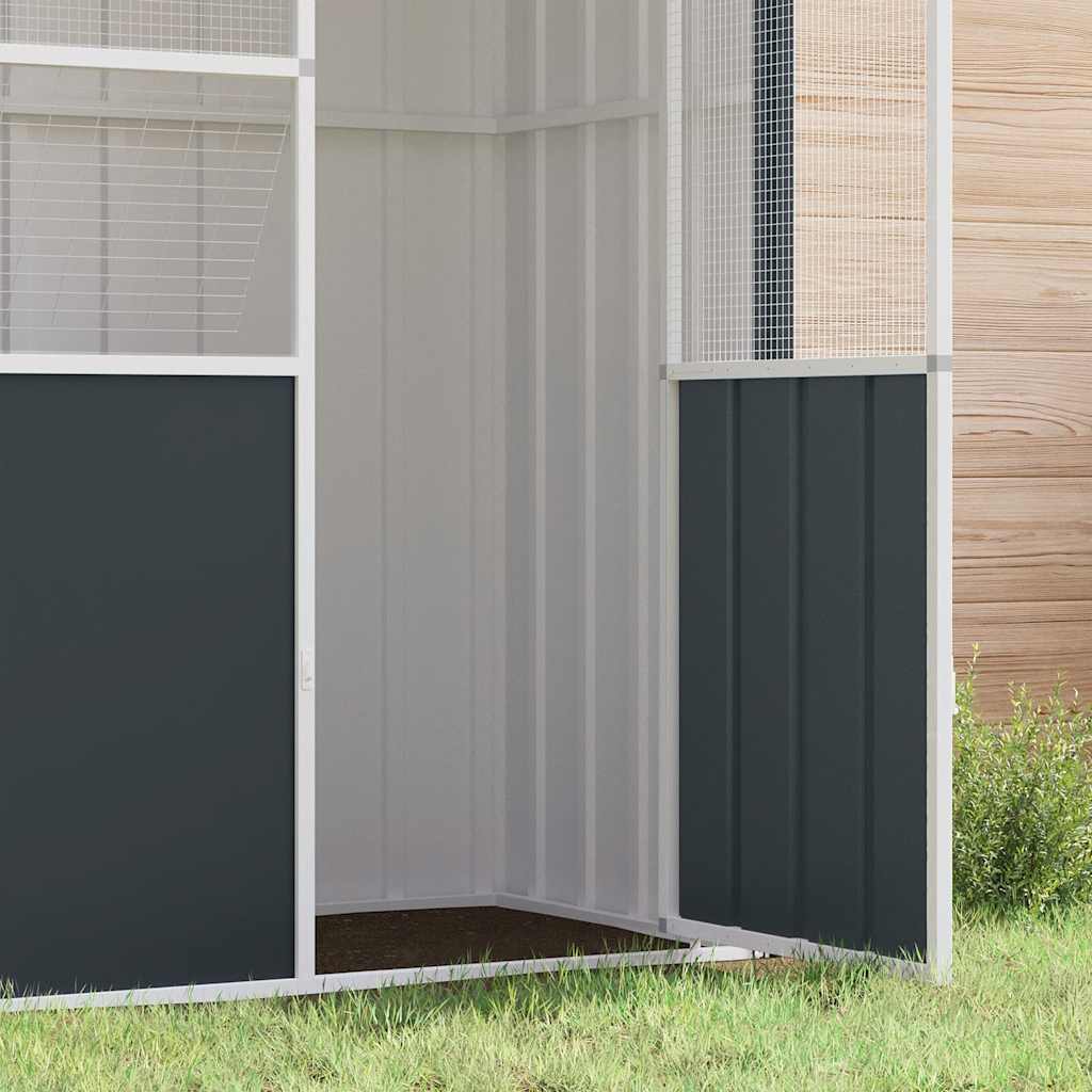 Vidaxl Aviary, Anthracite, 115X78X200 Cm, Galvanized Steel