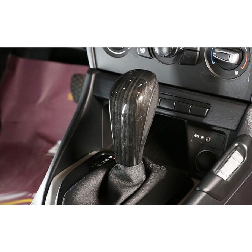 Black Wood Grain Console Gear Shift Knob Trim 1X For 2005-2012 BMW 3-Series E90