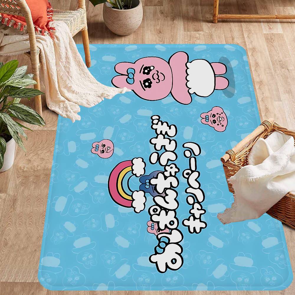 O-Opanchu U-Usagi Cartoon Cute Floor Mat Cheaper Anti-slip Modern Living Room Balcony Printed Bedside Mats