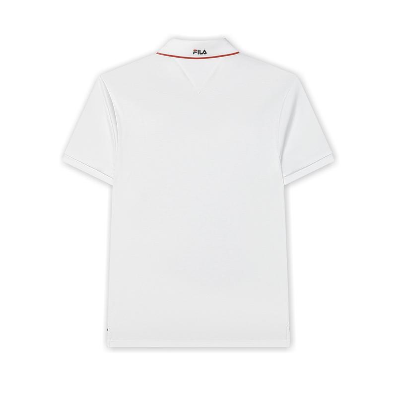 

New FILA Polo Shirt Men s Standard White F51M431106AWT 180/100A/XL