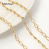 14K Gold Plated Brass Round Cable Link Necklace Chains,DIY Jewelry Spool Chains Necklace Bracelet Making Accessories