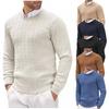 European Men's Jacquard Knit Sweater - Autumn Winter Collection, Round Neck, Hot Selling