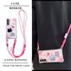 KEYSION Crossbody Strap Phone Case for Samsung A55 5G A35 A25 A15 LTE Cute Cartoon Long Lanyard Mirror Shockproof Cover for Galaxy A05S